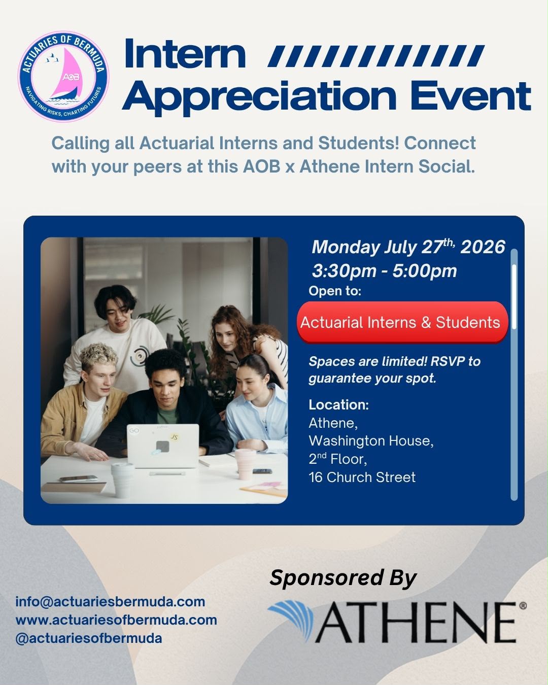 Intern Appreciation Event — Actuaries of Bermuda Event