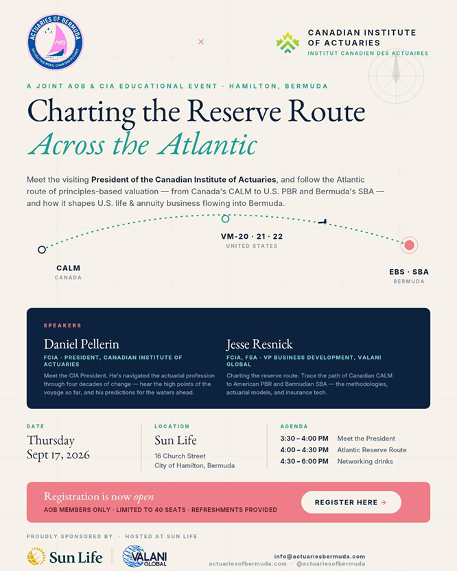 Charting the Reserve Route Across the Atlantic — Actuaries of Bermuda Event